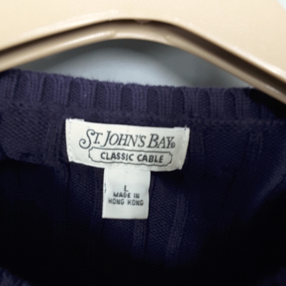 Ladies cable sweater by St John's Bay - Picture 3 of 3
